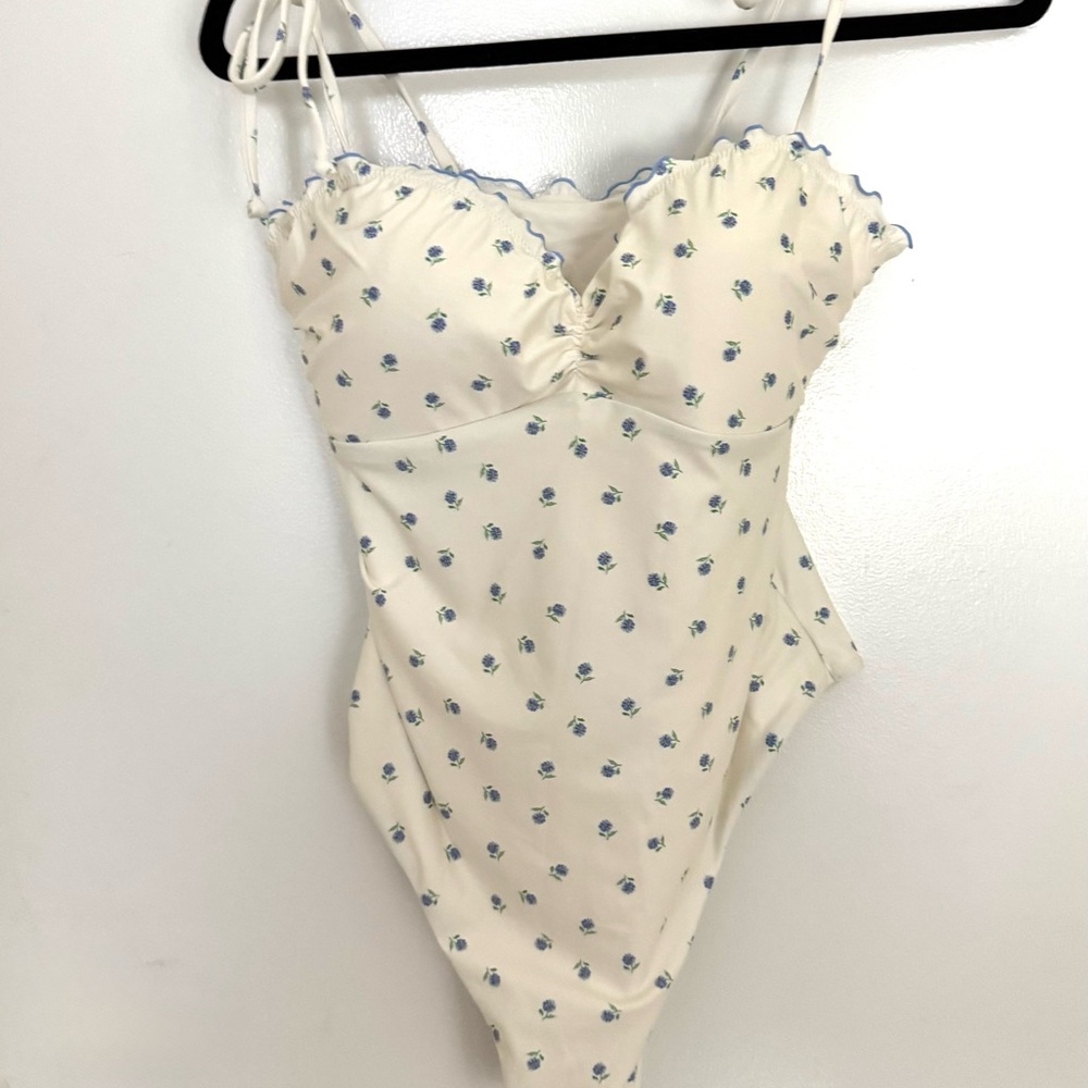 H&M Blue and White Polka Dot One Piece Swimsuit - Picture 2 of 7